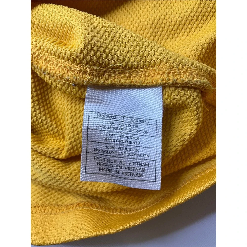 Vintage Nike Shirt Men Sz 2XL Crewneck Tee Embroidered Mini Swoosh Yellow Y2K